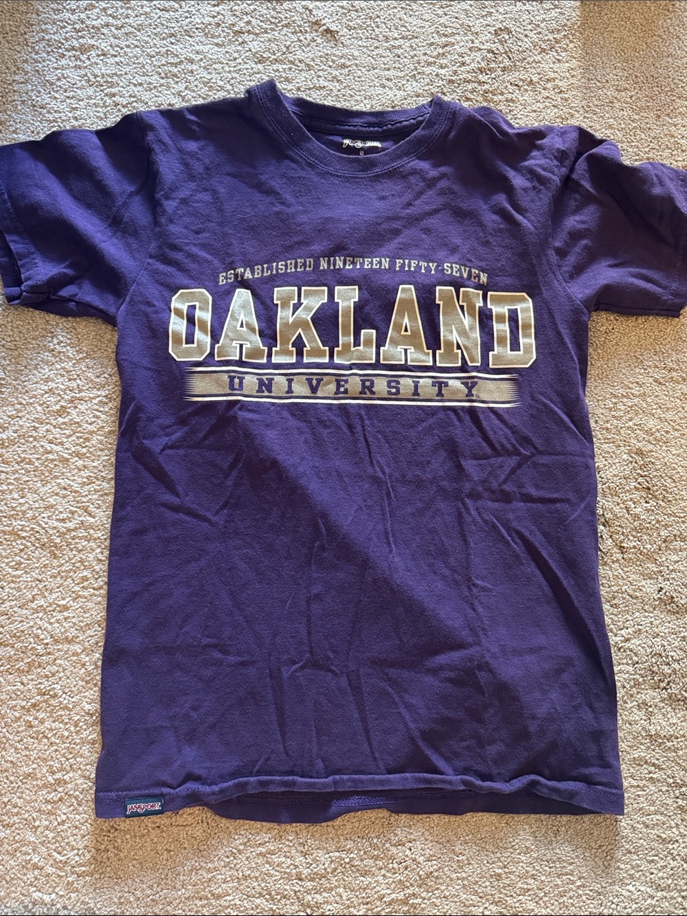 Oakland University Womens Small Purple Graphic Tee